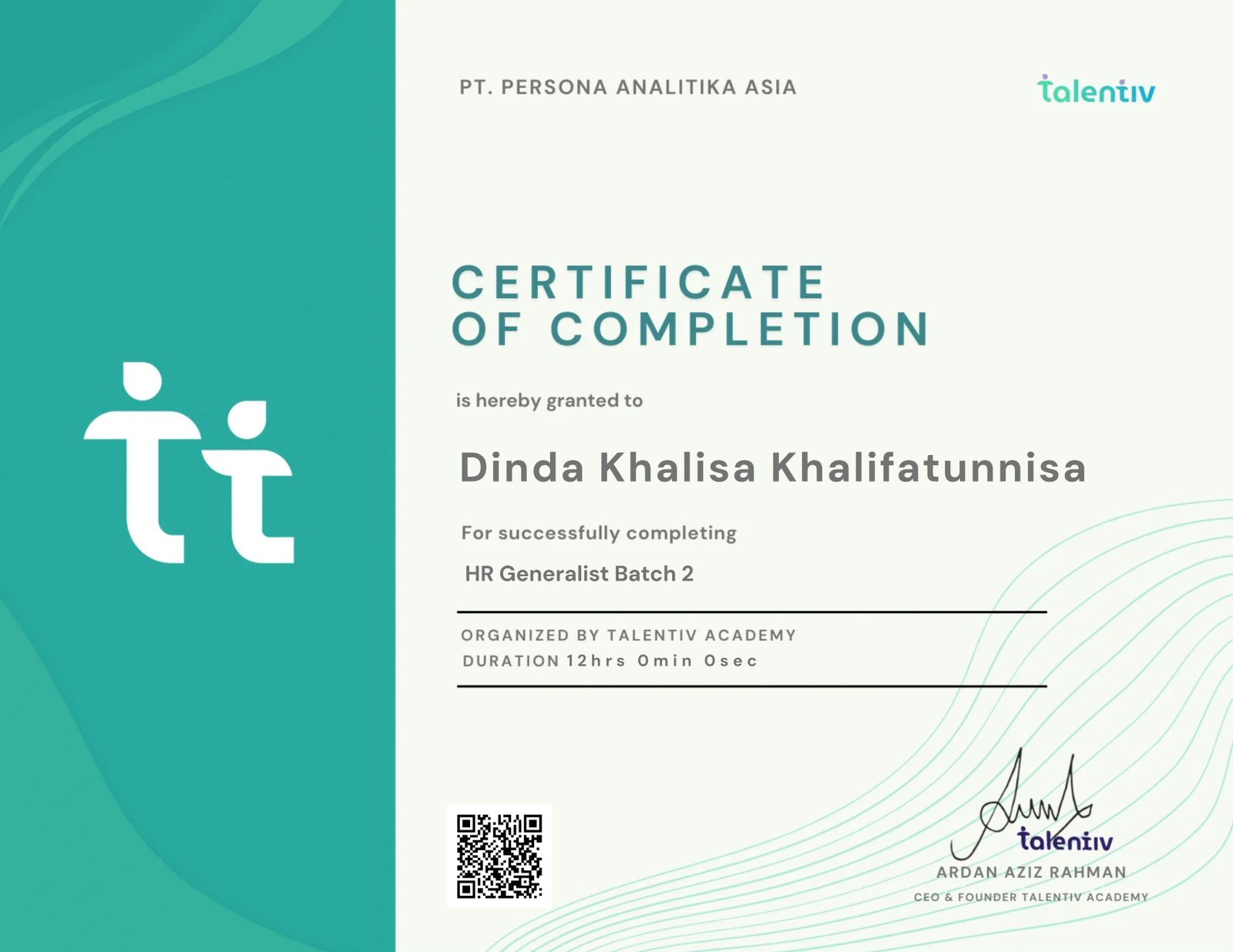 HR Generalist Batch 2