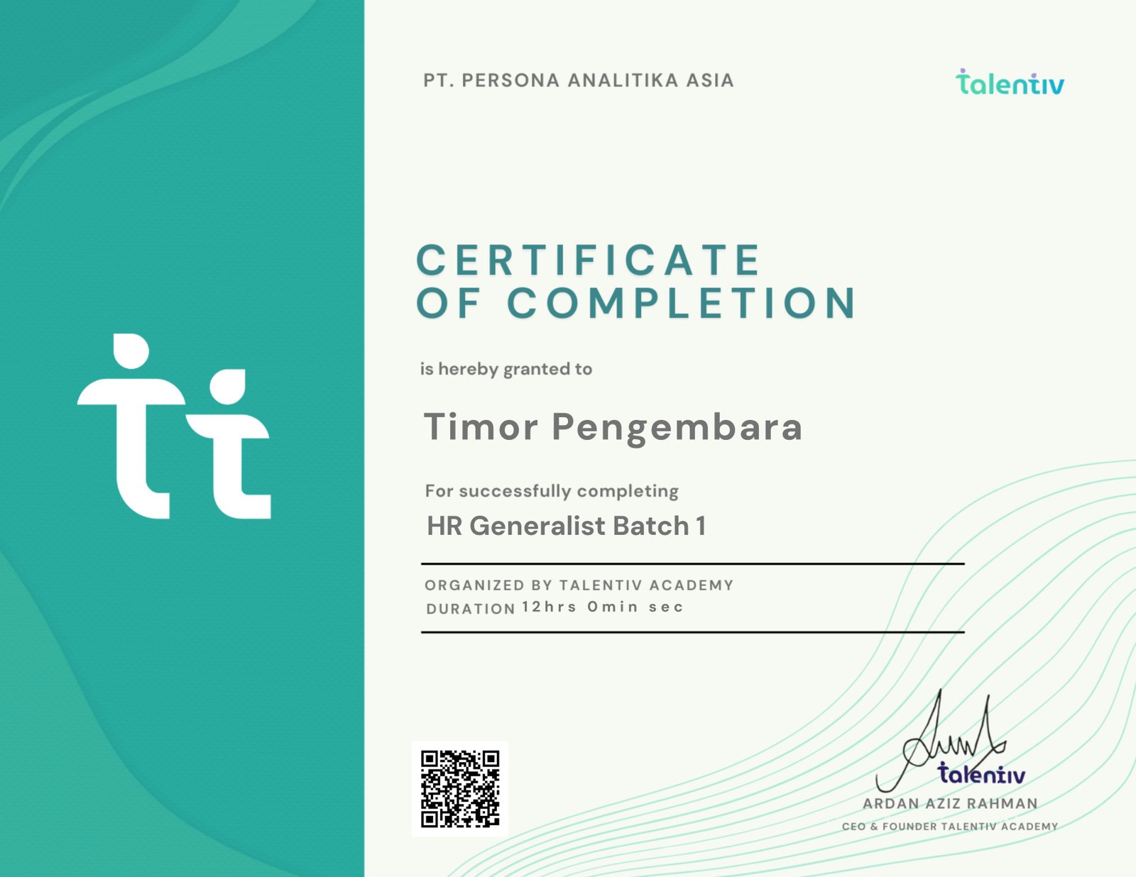 HR Generalist Batch 1