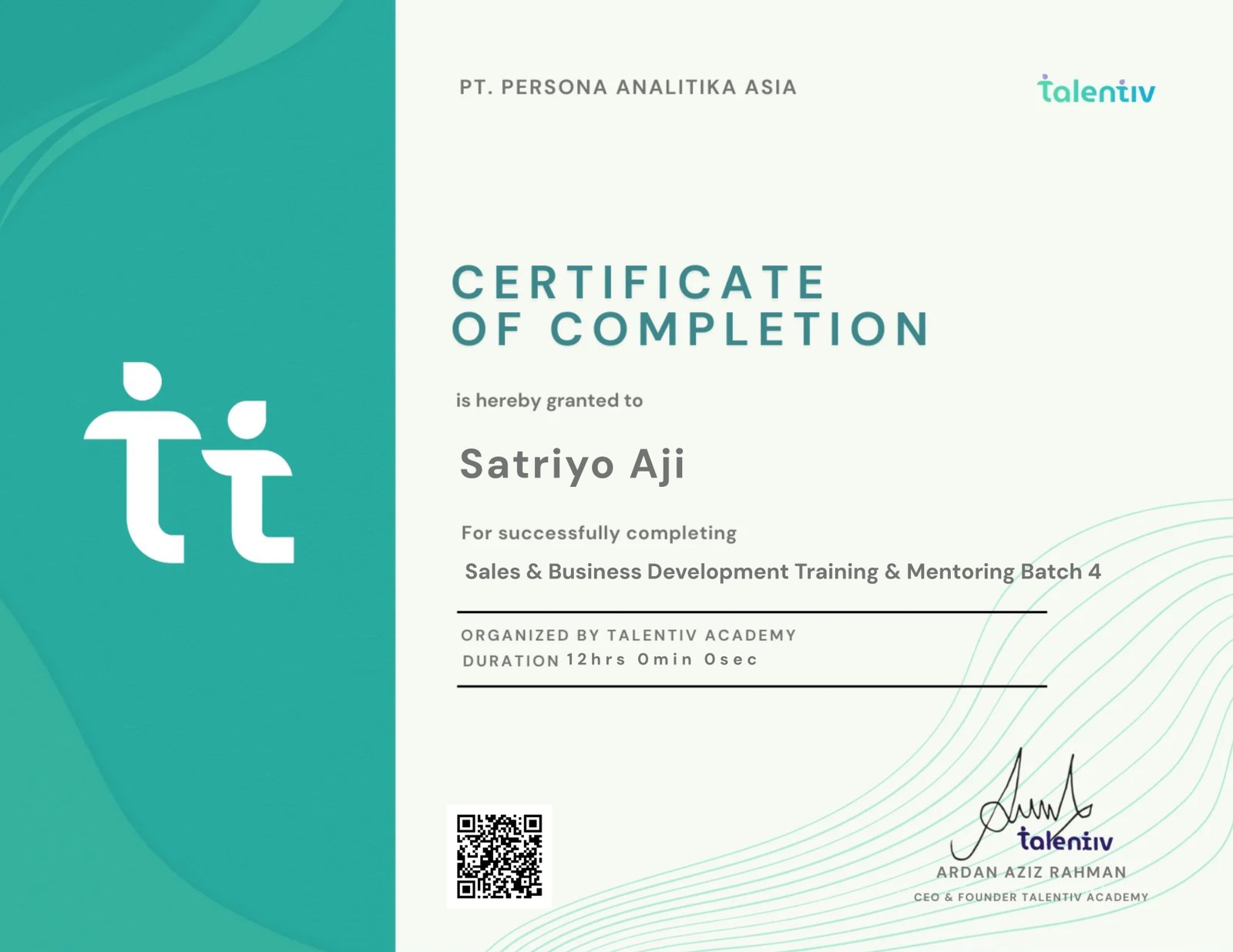 Sales & Business Development Training & Mentoring Batch 4