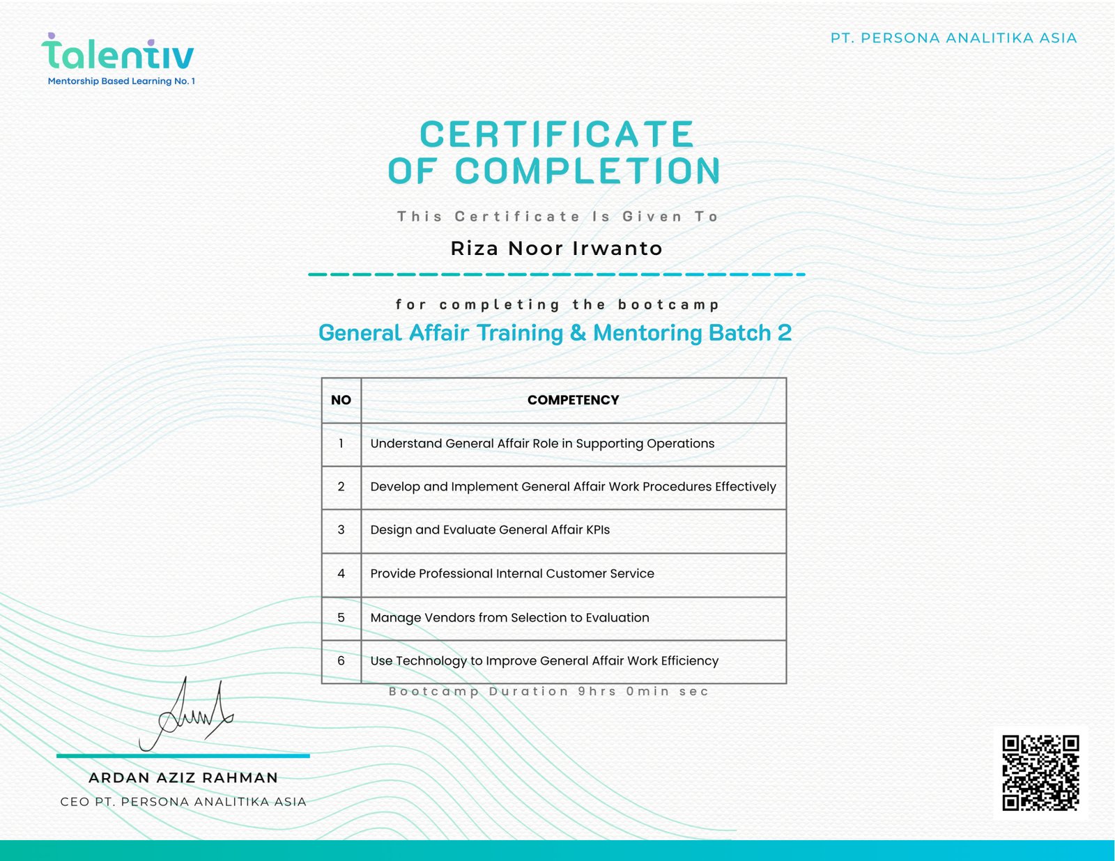 General Affair Training & Mentoring Batch 2