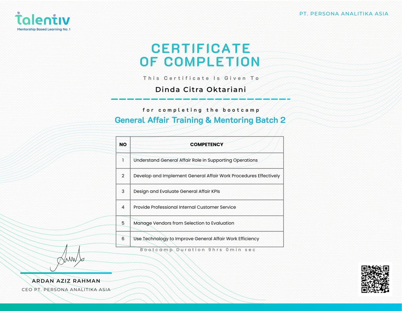 General Affair Training & Mentoring Batch 2