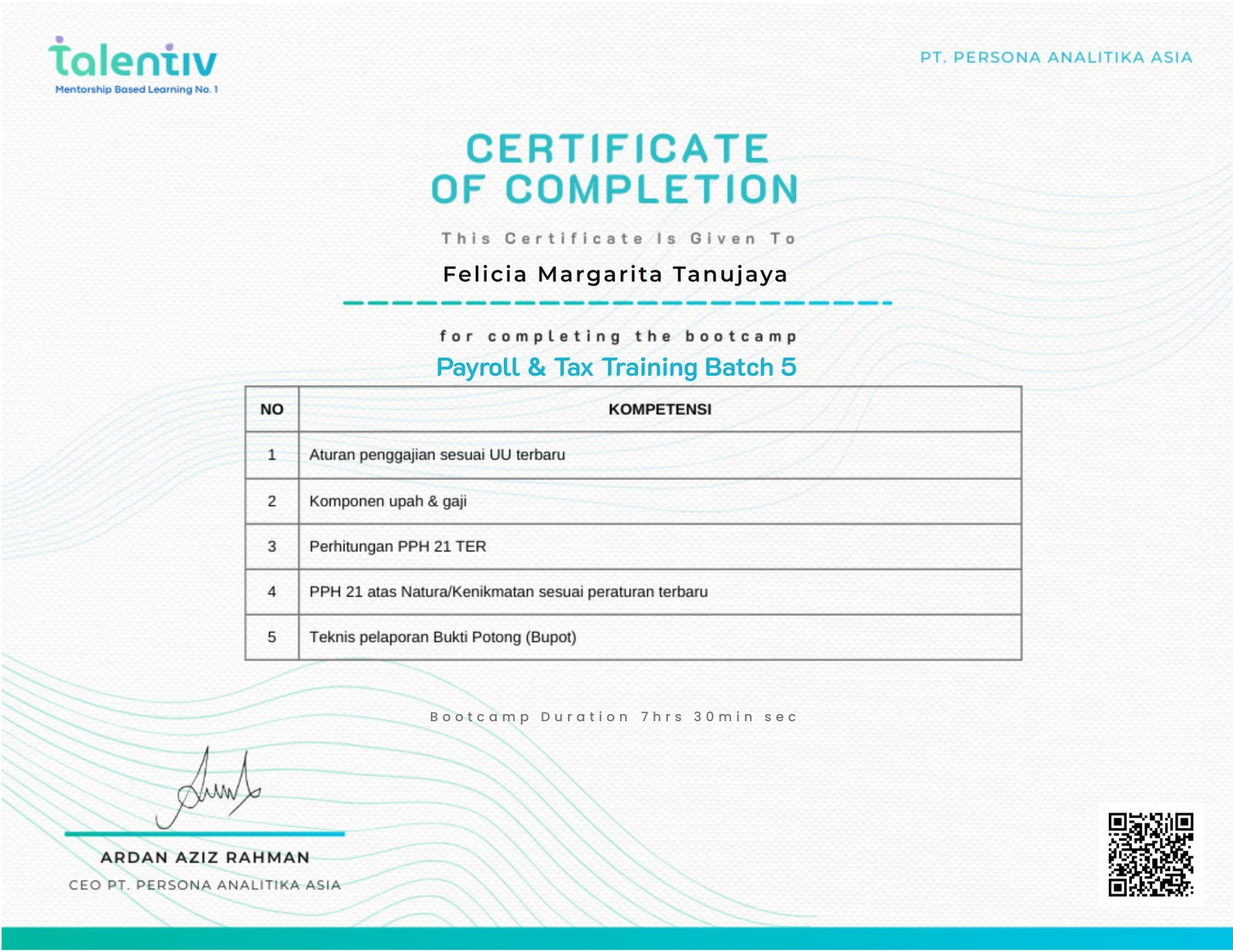 Payroll & Tax Training Batch 5