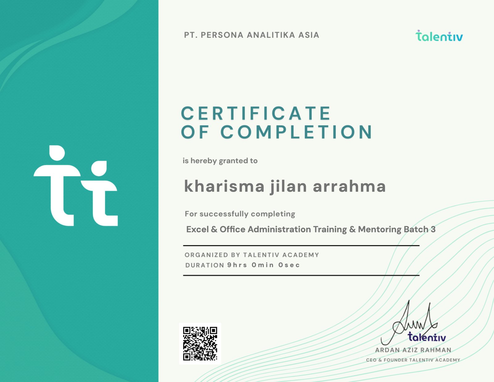 Excel & Office Administration Training & Mentoring Batch 3