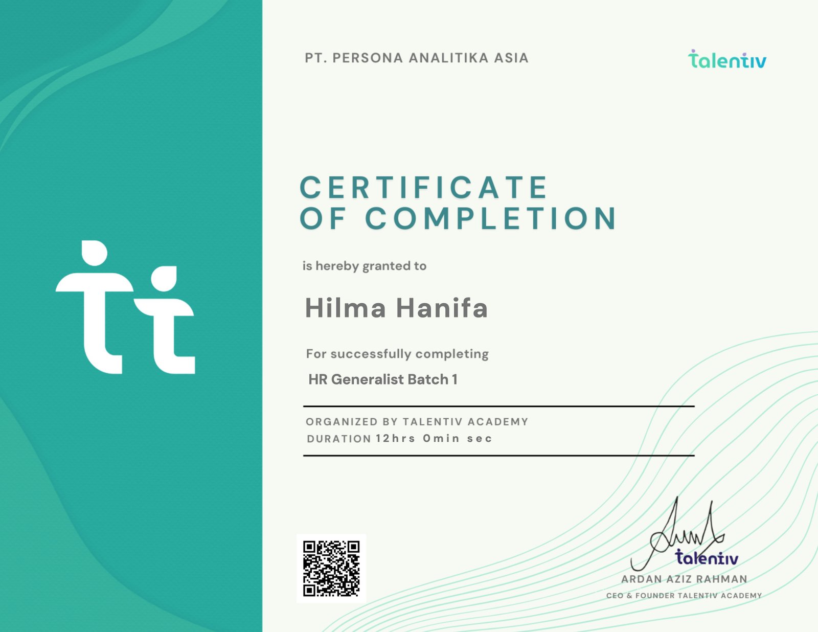 HR Generalist Batch 1